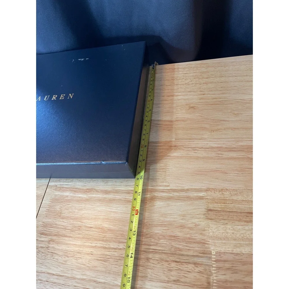 Ralph Lauren Navy Blue Gold Lettering Large Gift Box with Tissue Paper 16x10x2.5